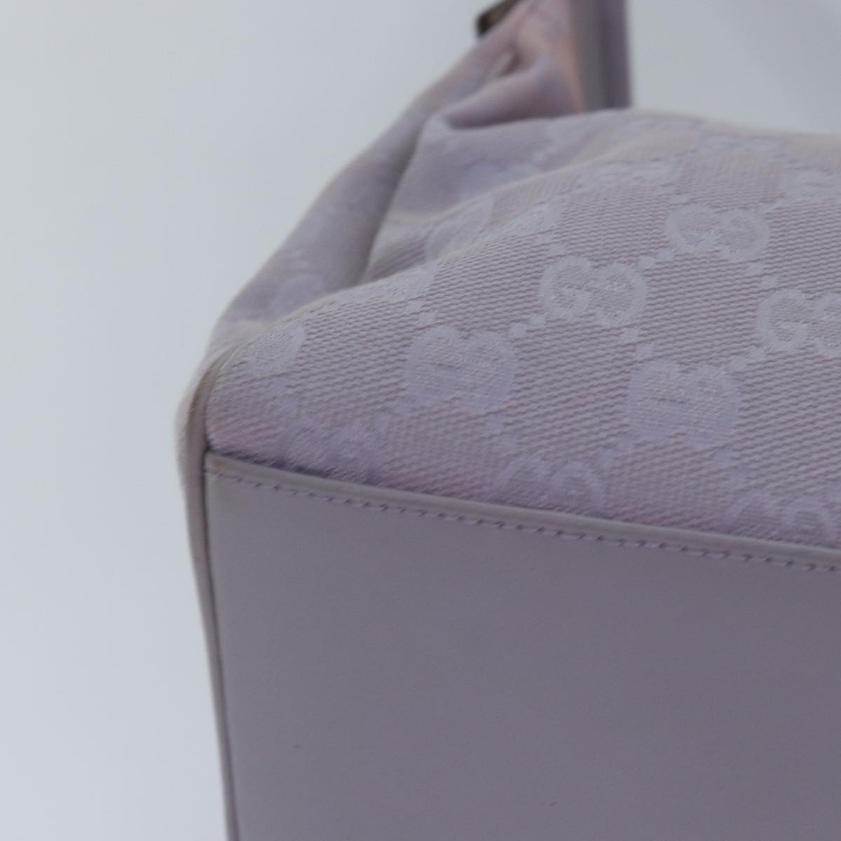 GUCCI GG Canvas Shoulder Bag Purple Gold 92699 Auth hk1631