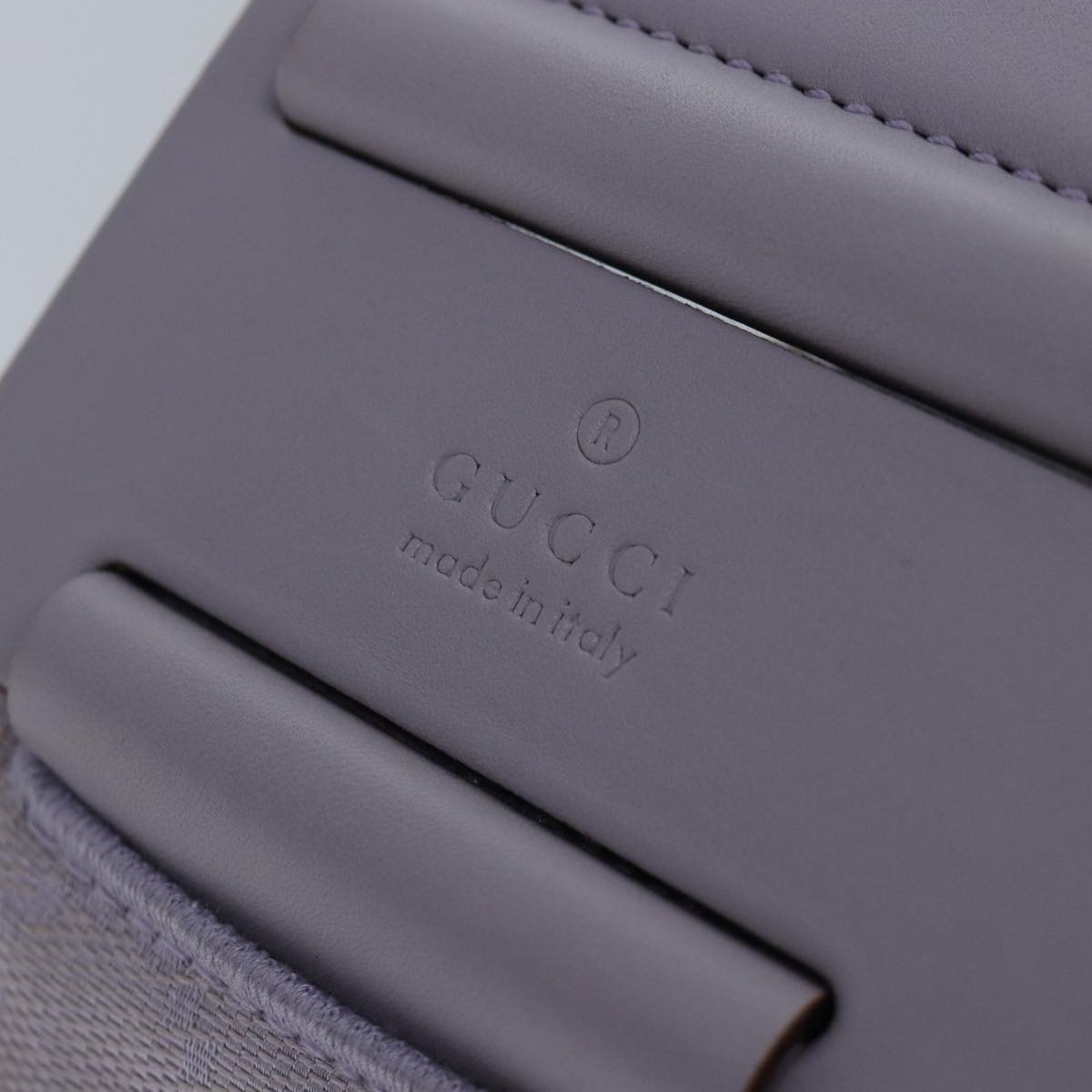 GUCCI GG Canvas Shoulder Bag Purple Gold 92699 Auth hk1631