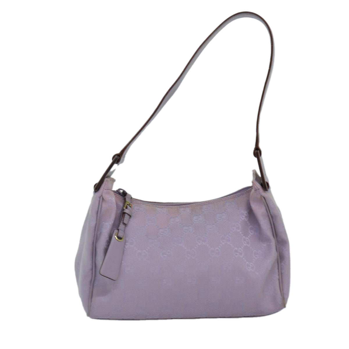 GUCCI GG Canvas Shoulder Bag Purple Gold 92699 Auth hk1631
