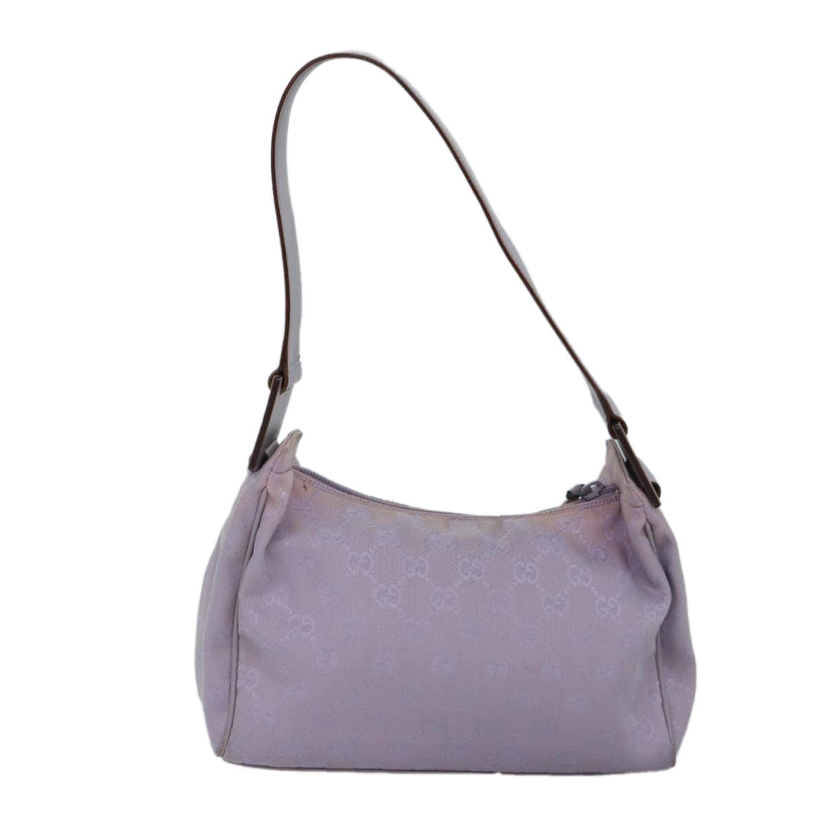 GUCCI GG Canvas Shoulder Bag Purple Gold 92699 Auth hk1631