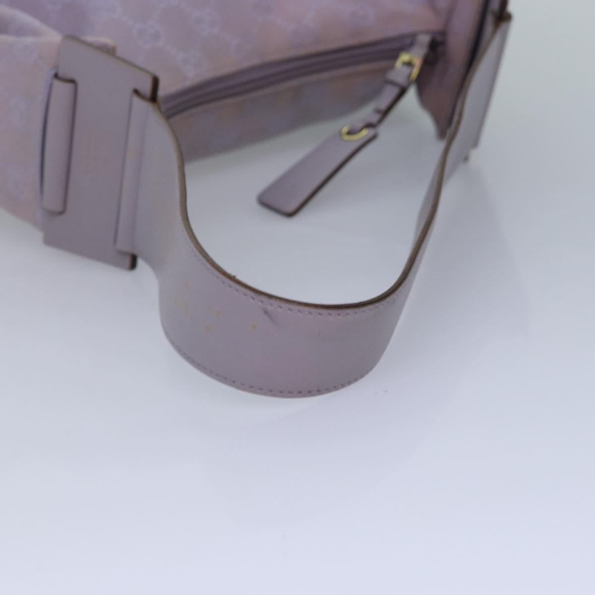 GUCCI GG Canvas Shoulder Bag Purple Gold 92699 Auth hk1631