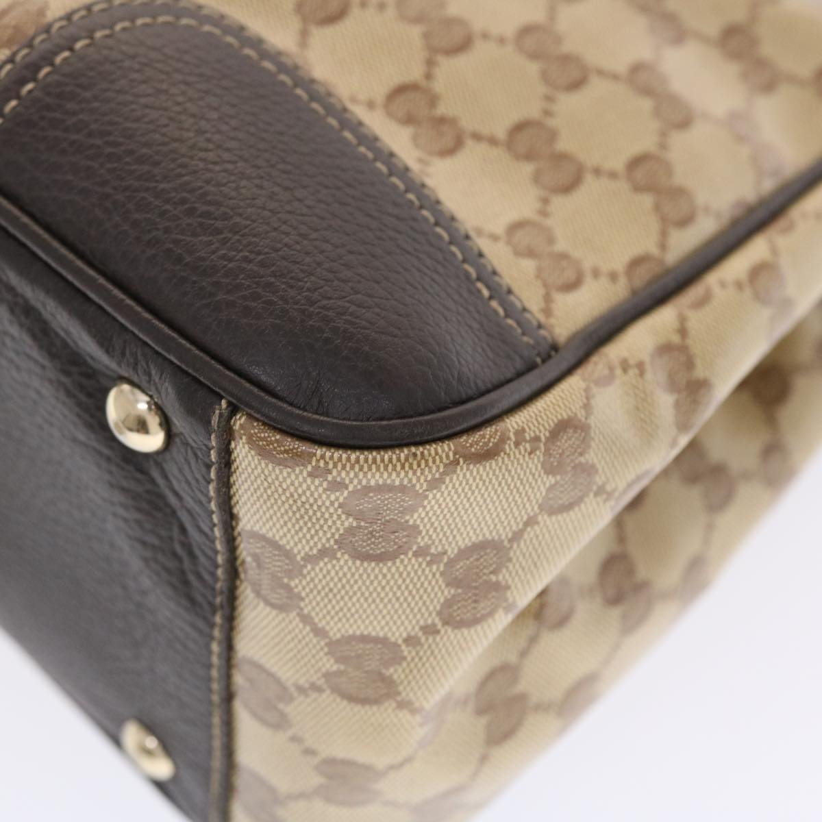 GUCCI GG Crystal Canvas Web Sherry Line Shoulder Bag Beige 293599  hk775