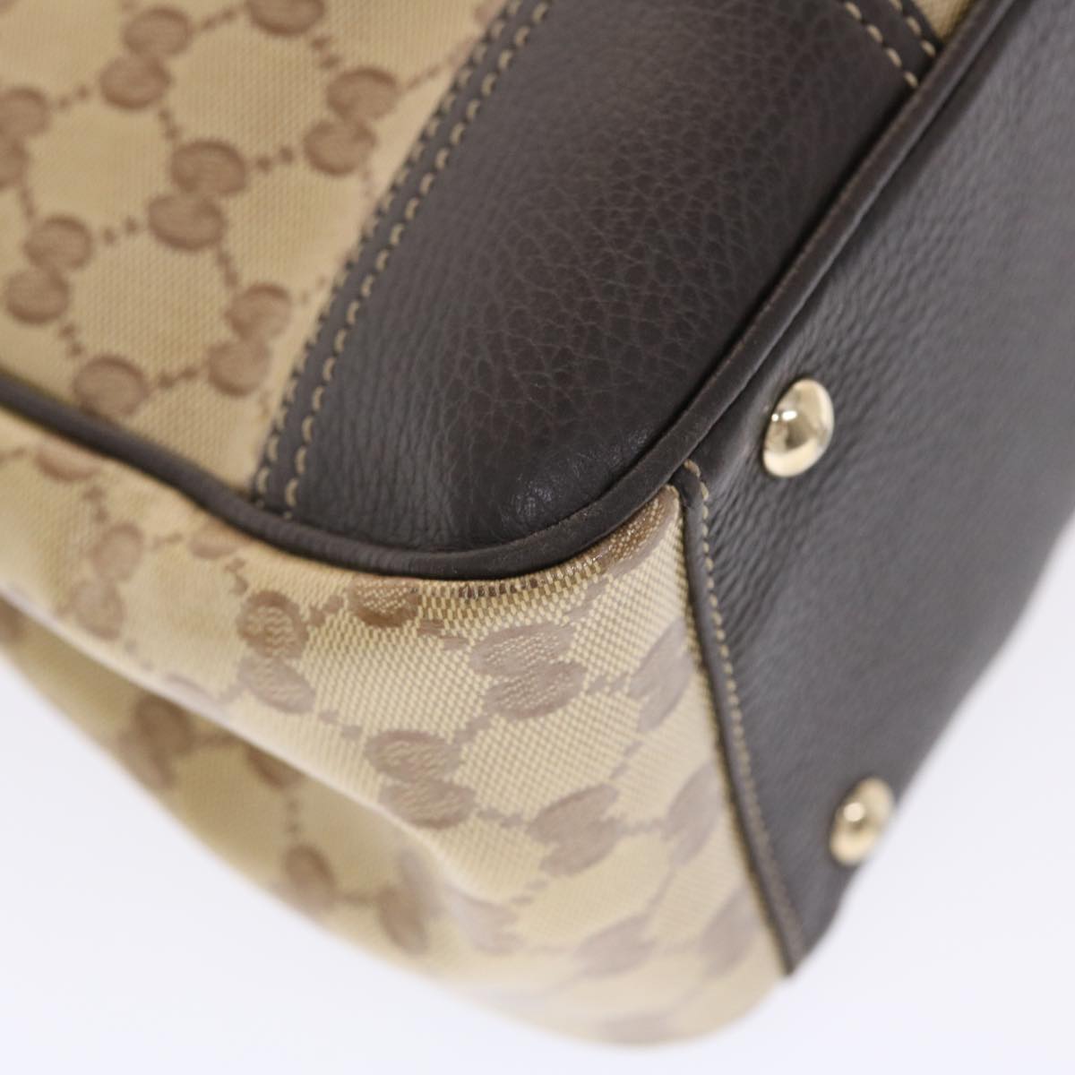 GUCCI GG Crystal Canvas Web Sherry Line Shoulder Bag Beige 293599  hk775
