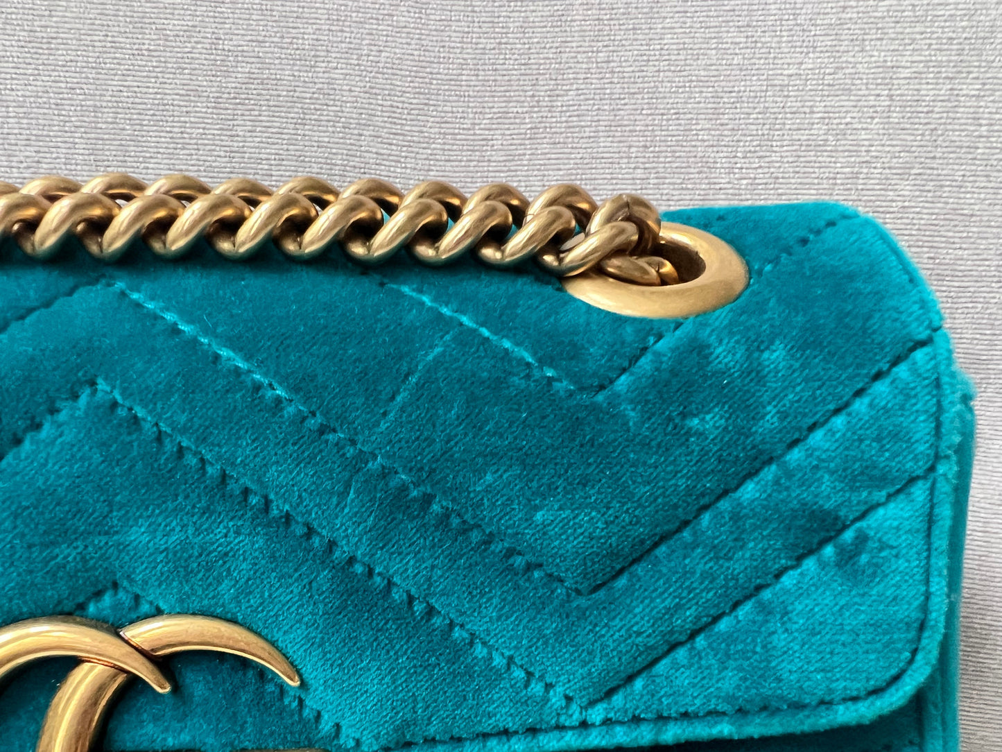 Gucci GG Mini Velvet Marmont Mini Shoulder Bag