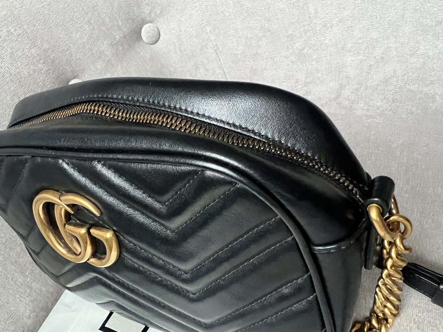 Gucci GG Black Marmont Small Shoulder Bag