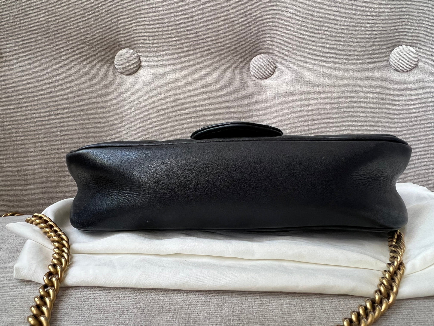 Gucci GG Black Marmont Super Mini Shoulder Bag