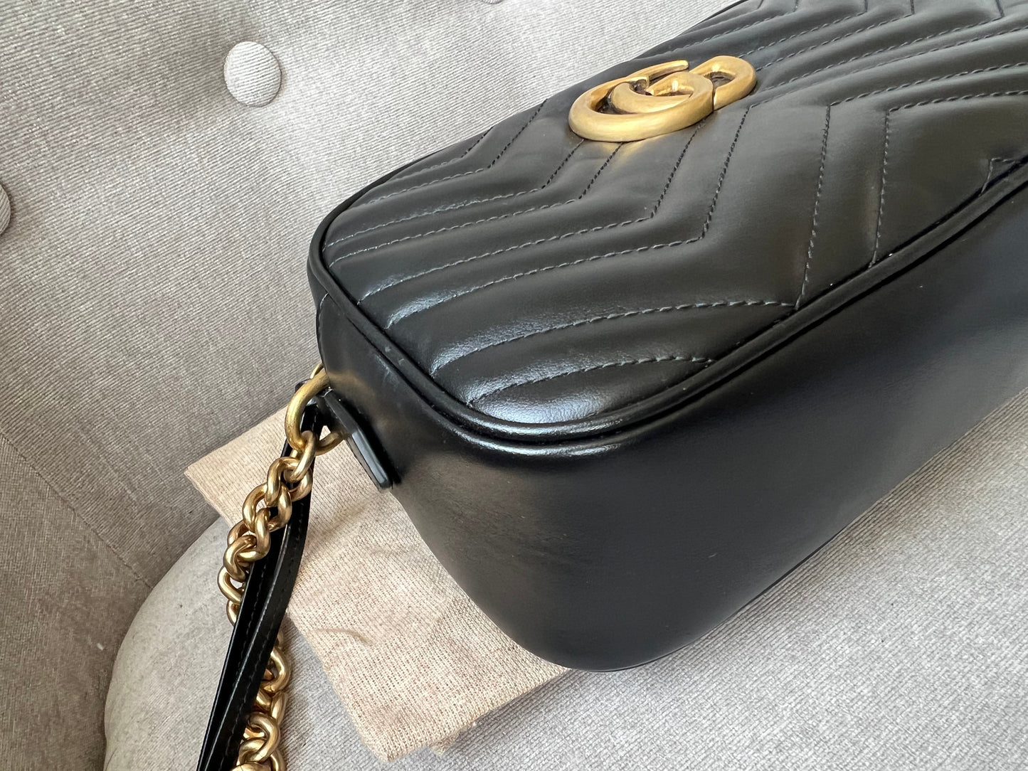 Gucci GG Black Marmont Small Shoulder Bag
