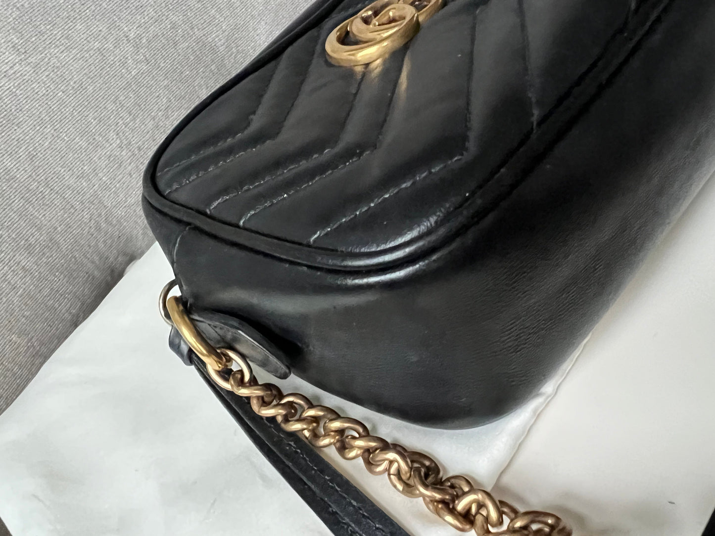 Gucci GG Black Marmont Mini Shoulder Bag (RRP £1,160)