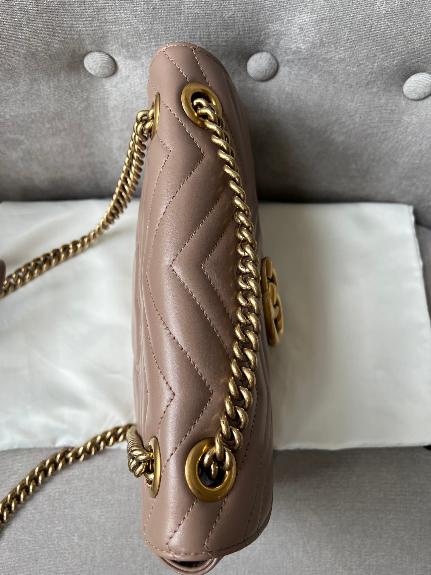 Gucci GG Dusty Pink Marmont Small Shoulder Bag (RRP £1800)
