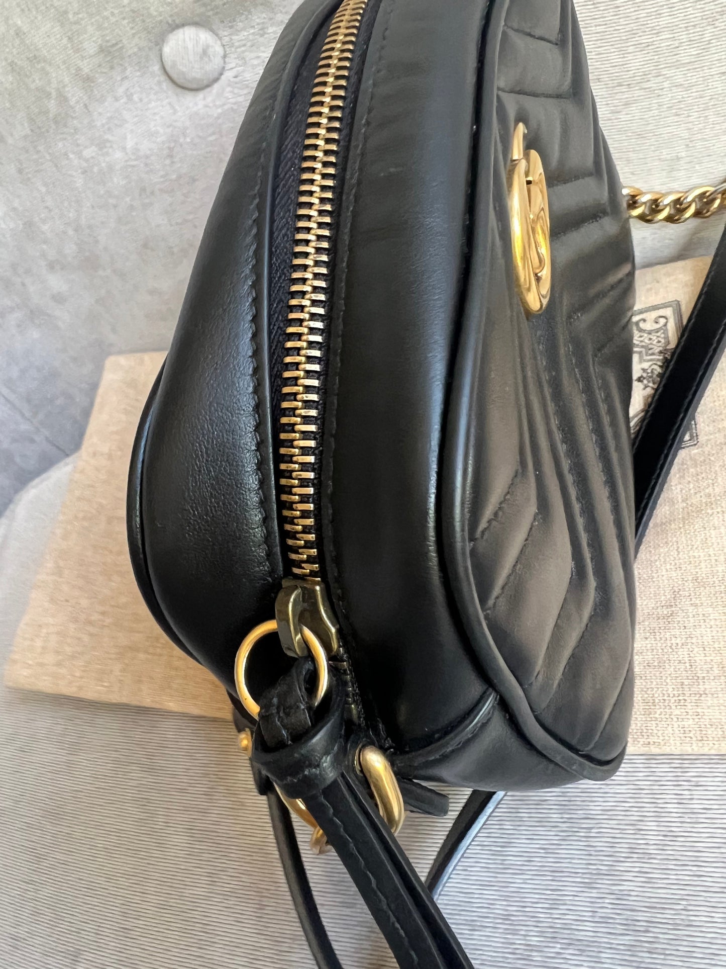 Gucci GG Black Marmont Mini Shoulder Bag
