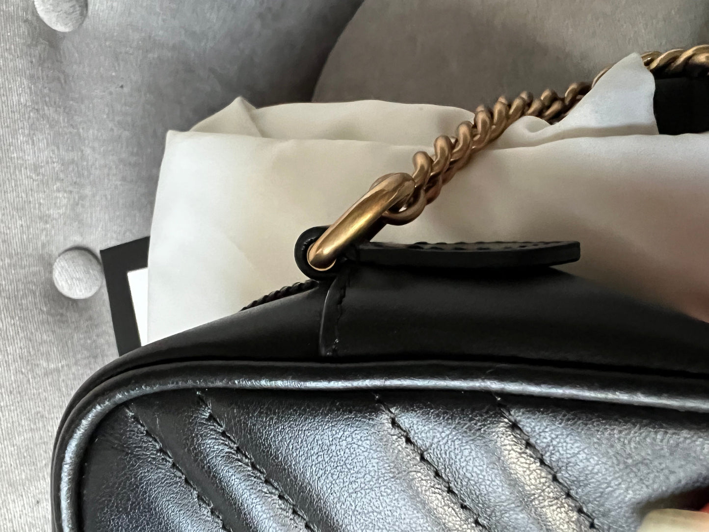 Gucci GG Black Marmont Mini Shoulder Bag (RRP £1,160)