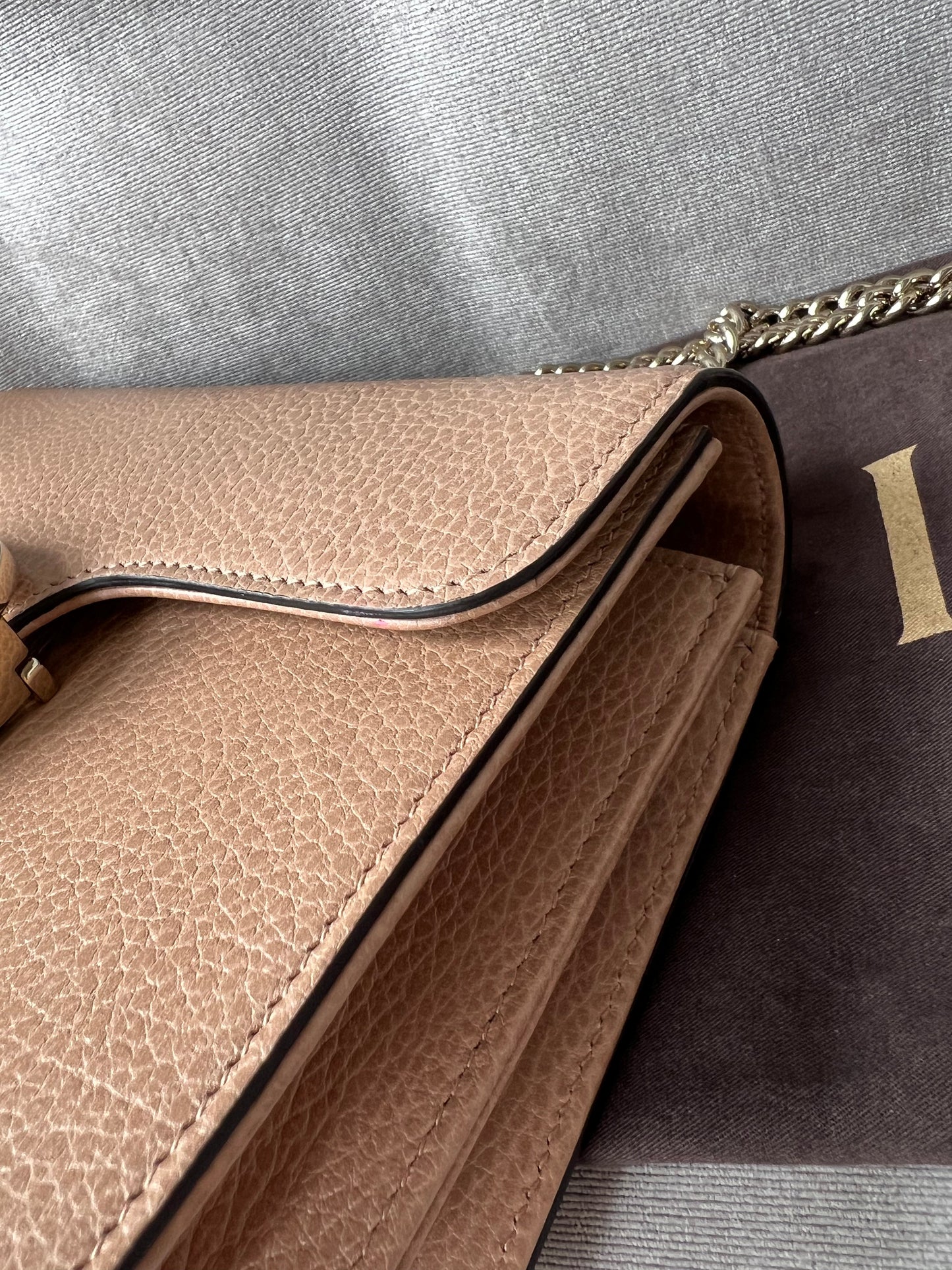 Gucci Interlocking GG Beige Small Shoulder Bag