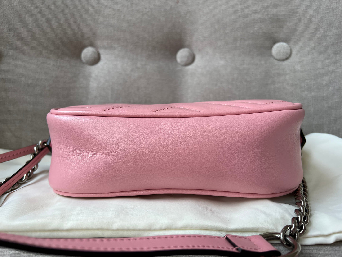 Gucci GG Pale Pink Marmont Mini Shoulder Bag (RRP £1,160)