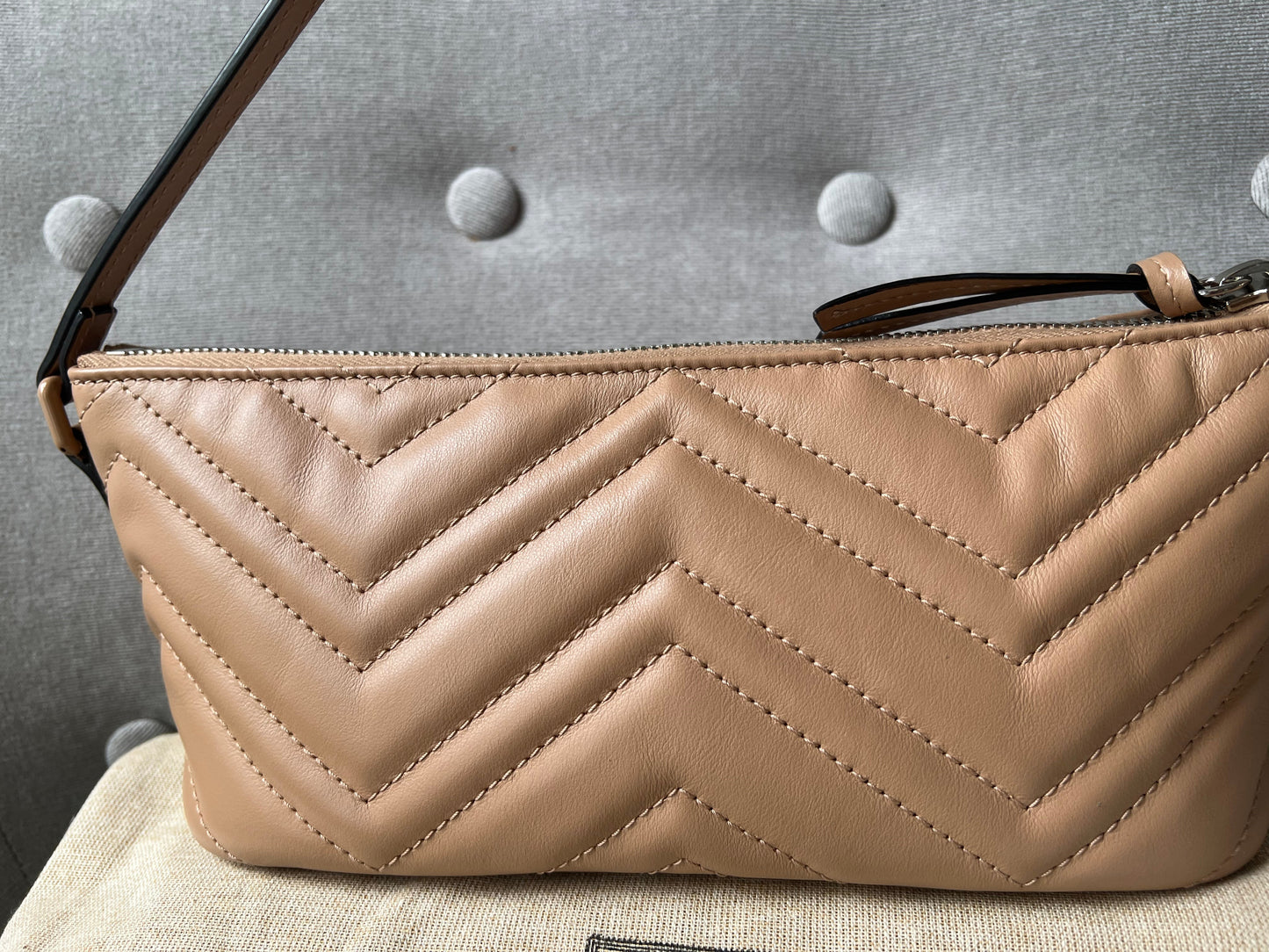 Gucci GG Rose Beige Marmont Shoulder Bag