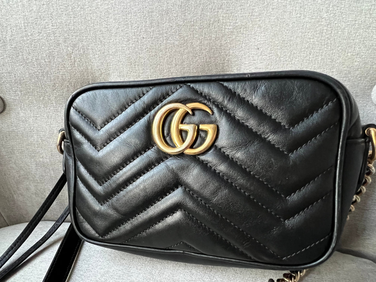 Gucci GG Black Marmont Mini Shoulder Bag (RRP £1,160)