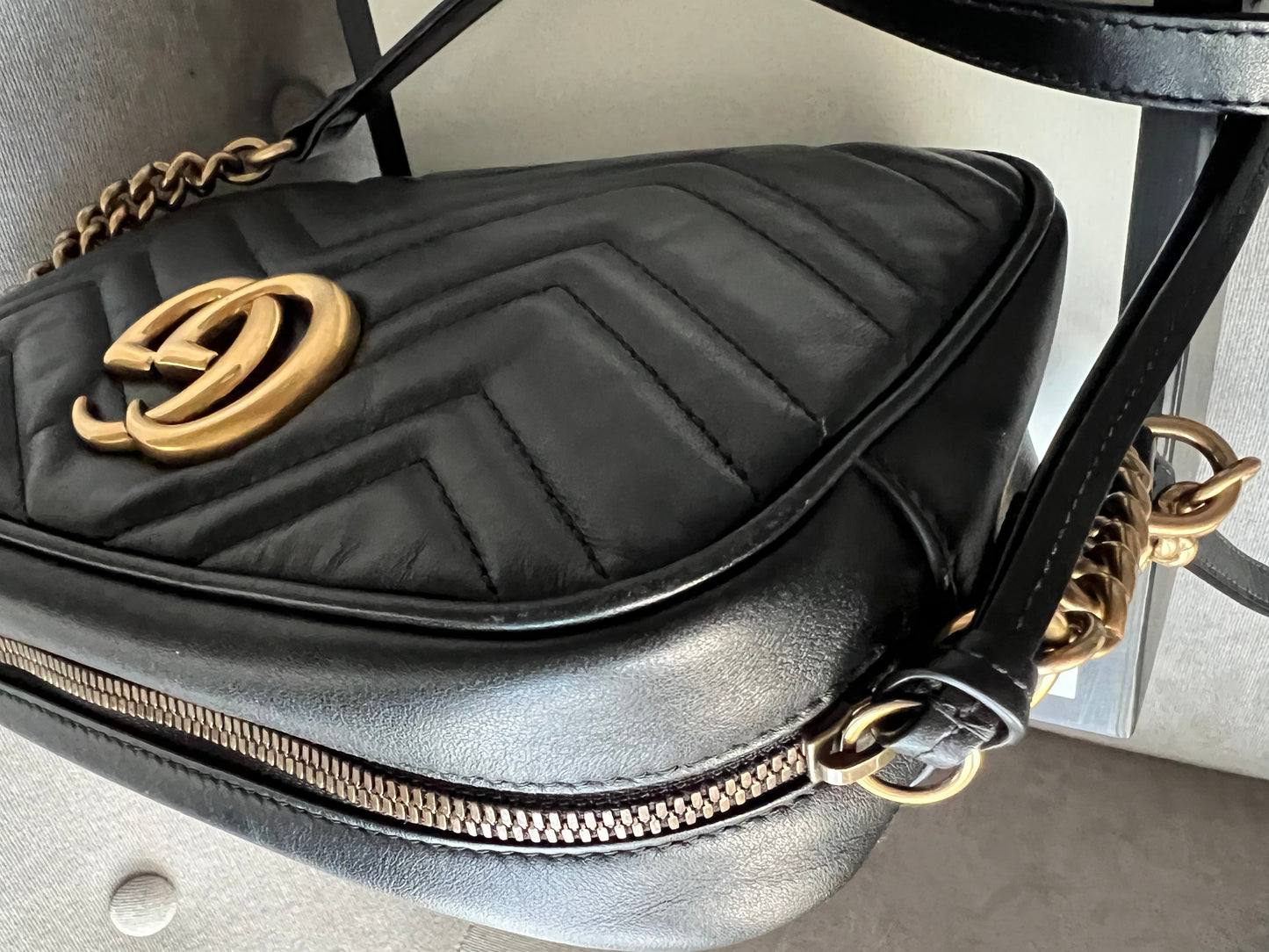 Gucci GG Black Marmont Small Shoulder Bag (RRP £1250)