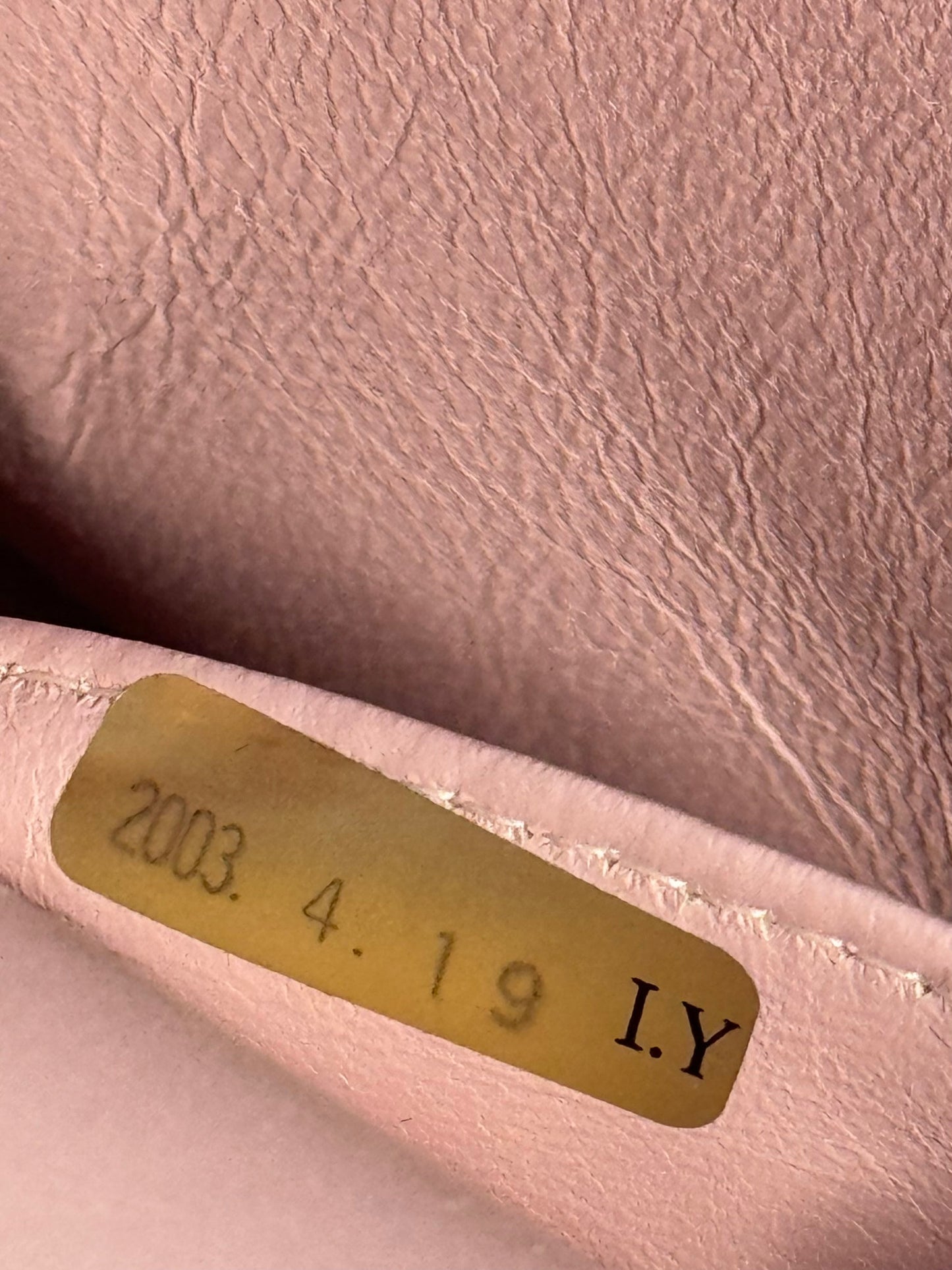 Chanel Vintage 2003 Baby Pink Tweed Medium Classic Double Flap Bag w 24K Gold Plated Hardware