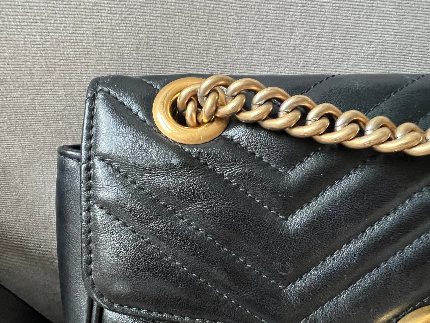 Gucci GG Black Marmont Small Shoulder Bag