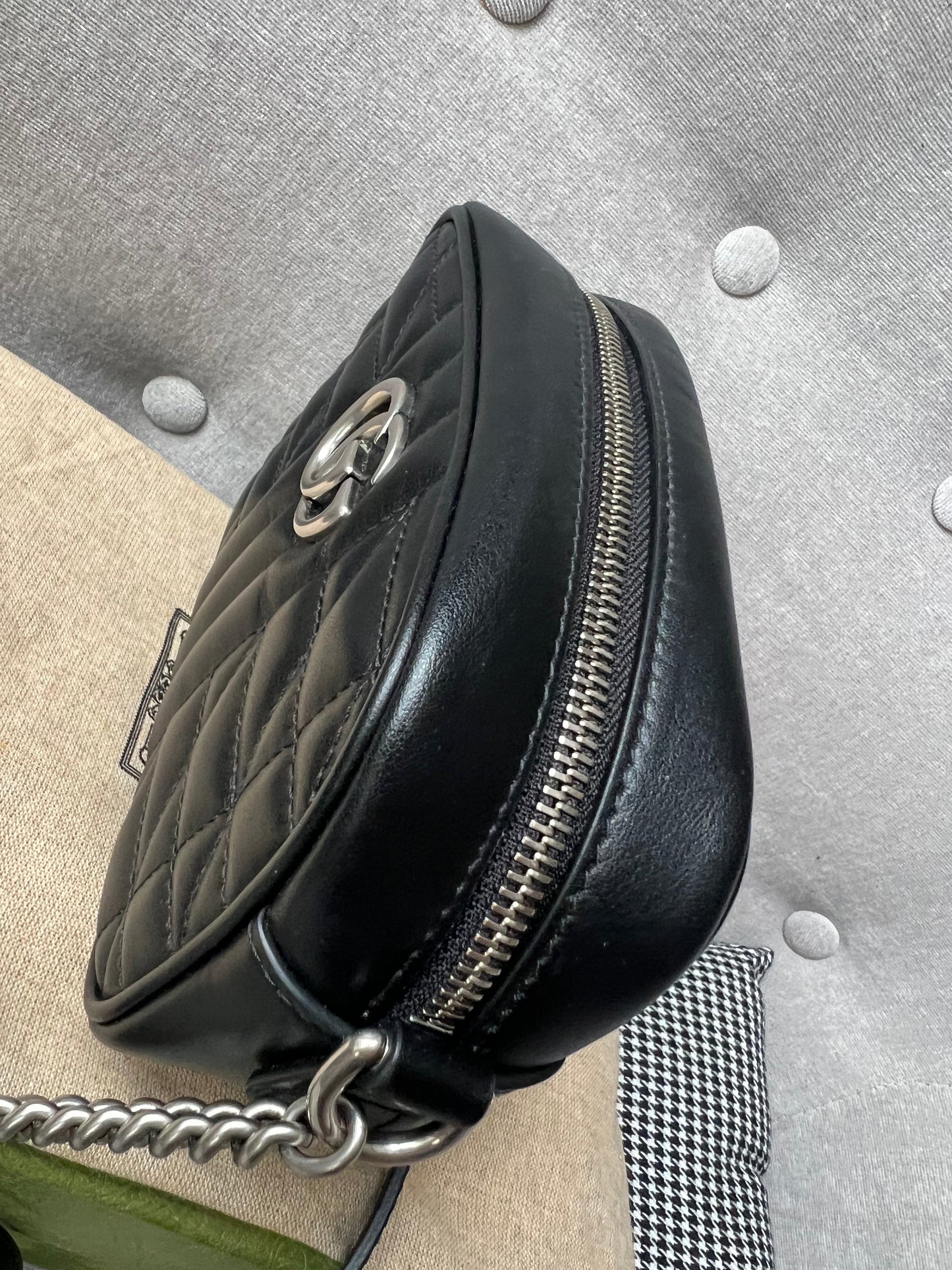 Gucci GG Black Aria Marmont Mini Shoulder Bag
