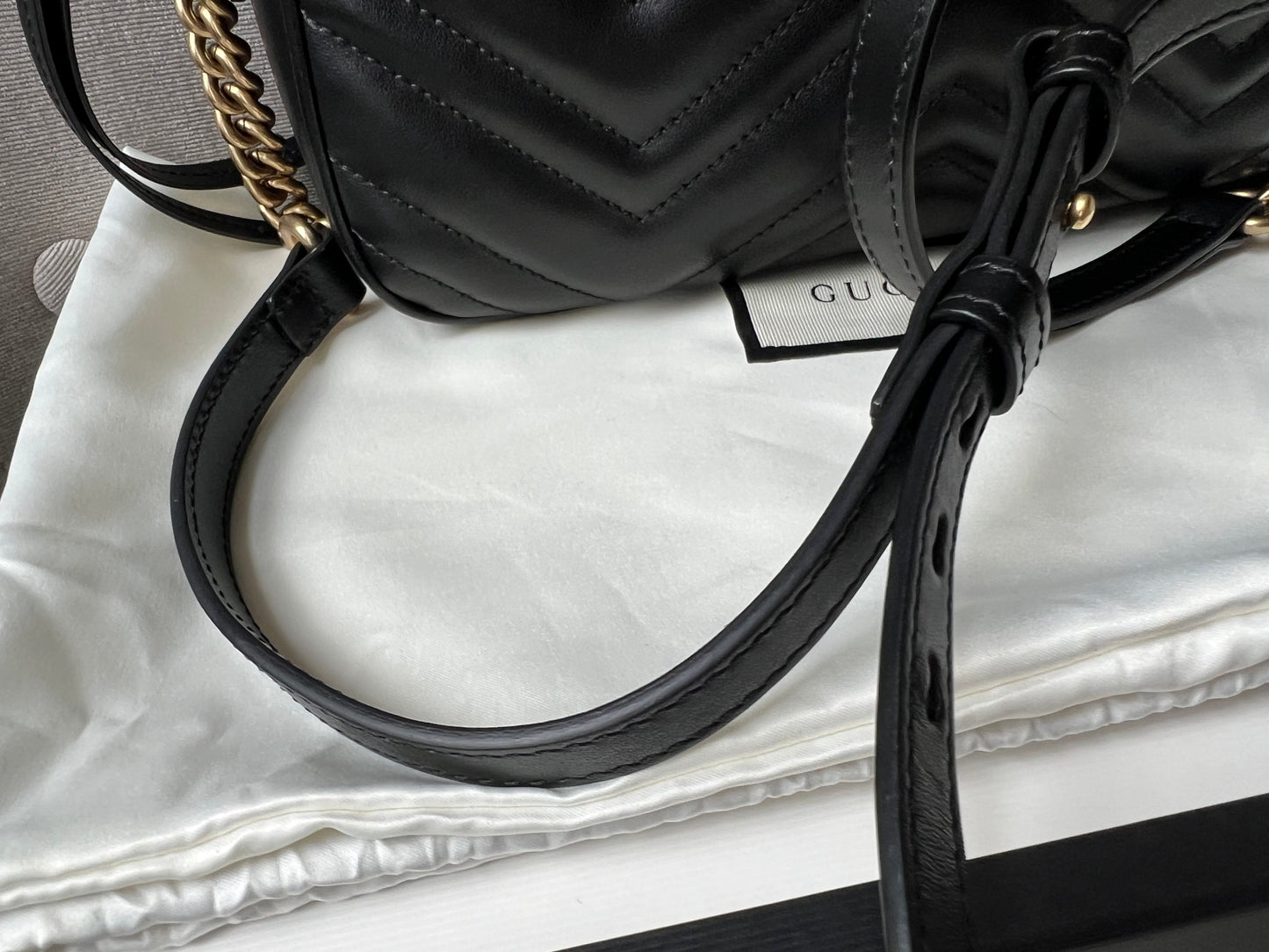 Gucci GG Black Marmont Small Shoulder Bag