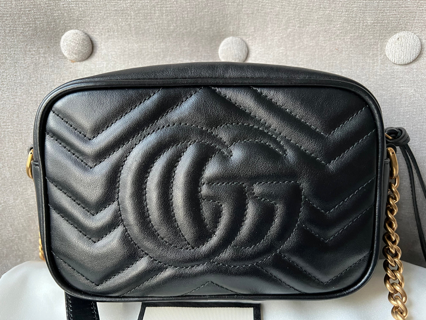 Gucci GG Black Marmont Mini Shoulder Bag (RRP £1,160)