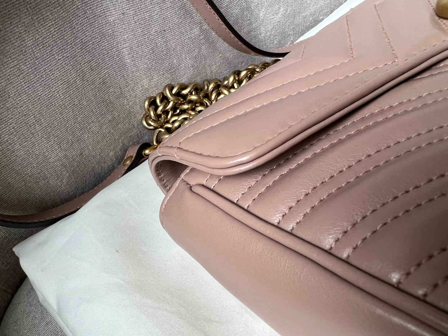 Gucci GG Dusty Pink Marmont Small Shoulder Bag (RRP £1800)
