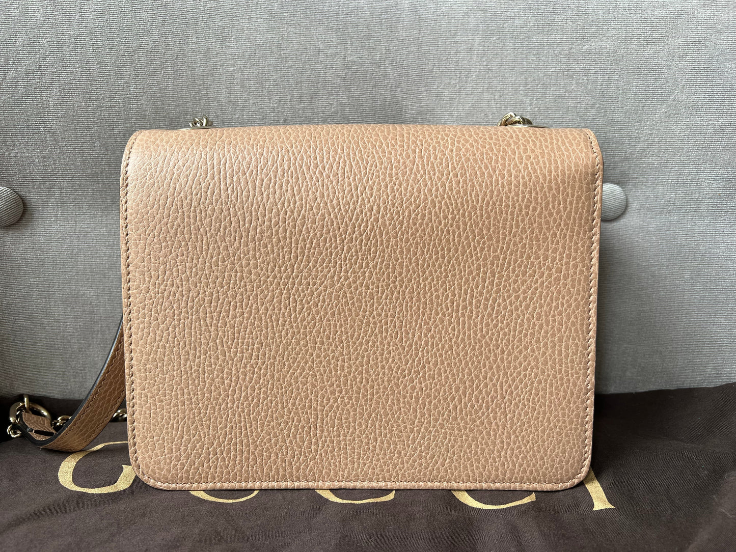Gucci Interlocking GG Beige Small Shoulder Bag