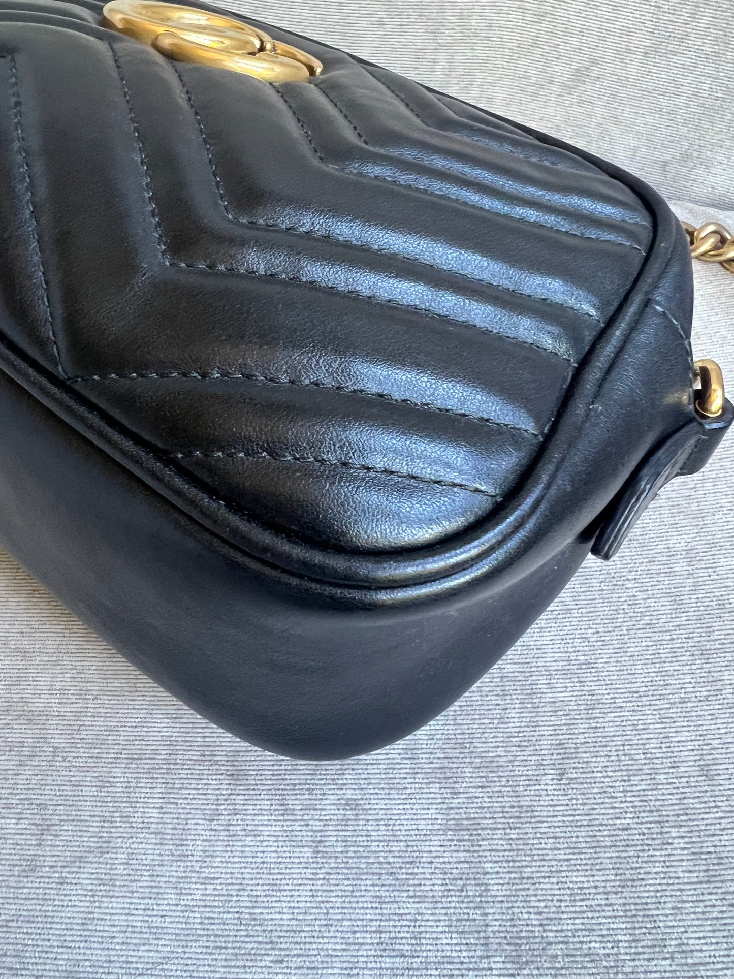 Gucci GG Black Marmont Small Shoulder Bag