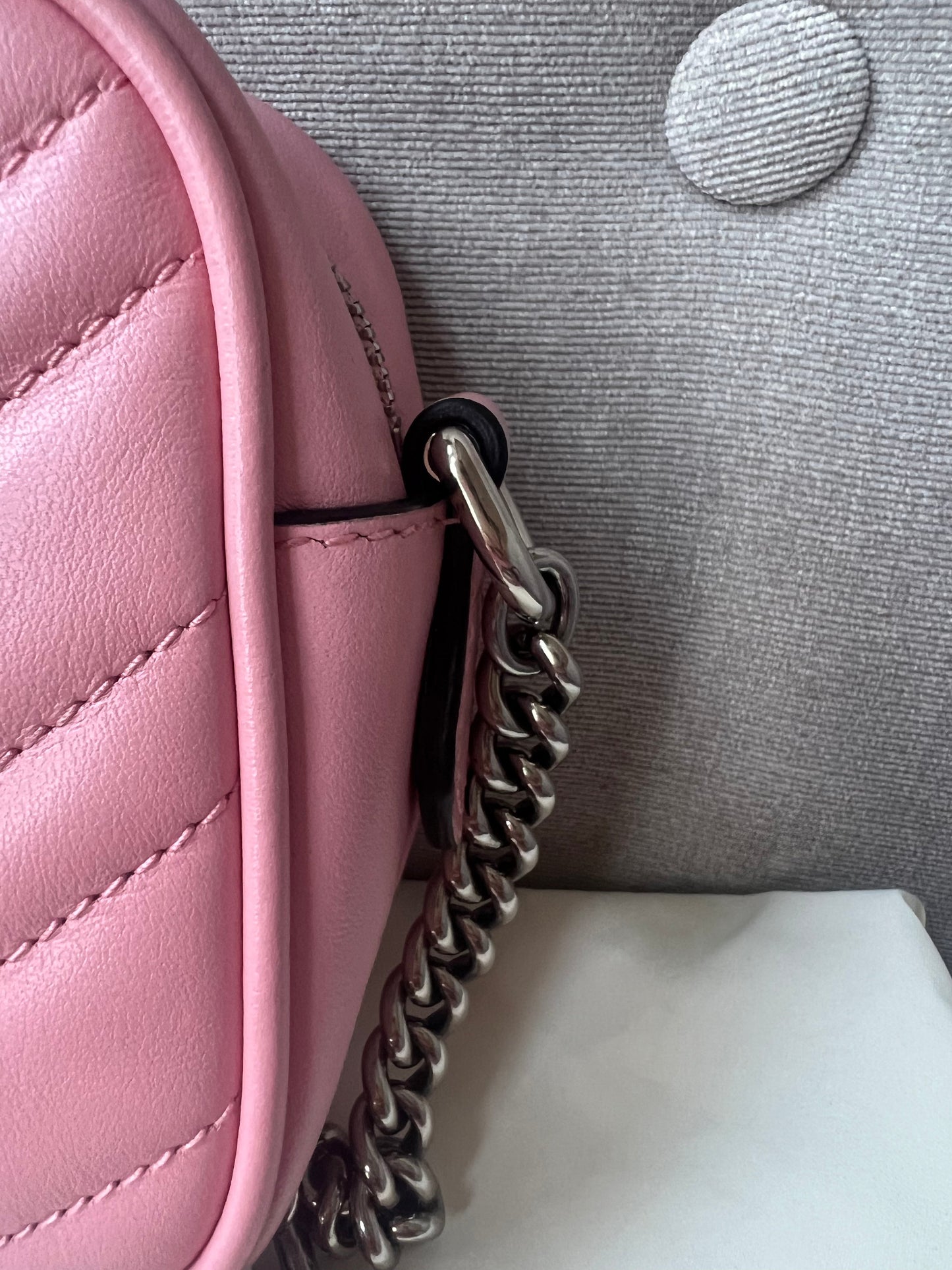 Gucci GG Pale Pink Marmont Mini Shoulder Bag (RRP £1,160)