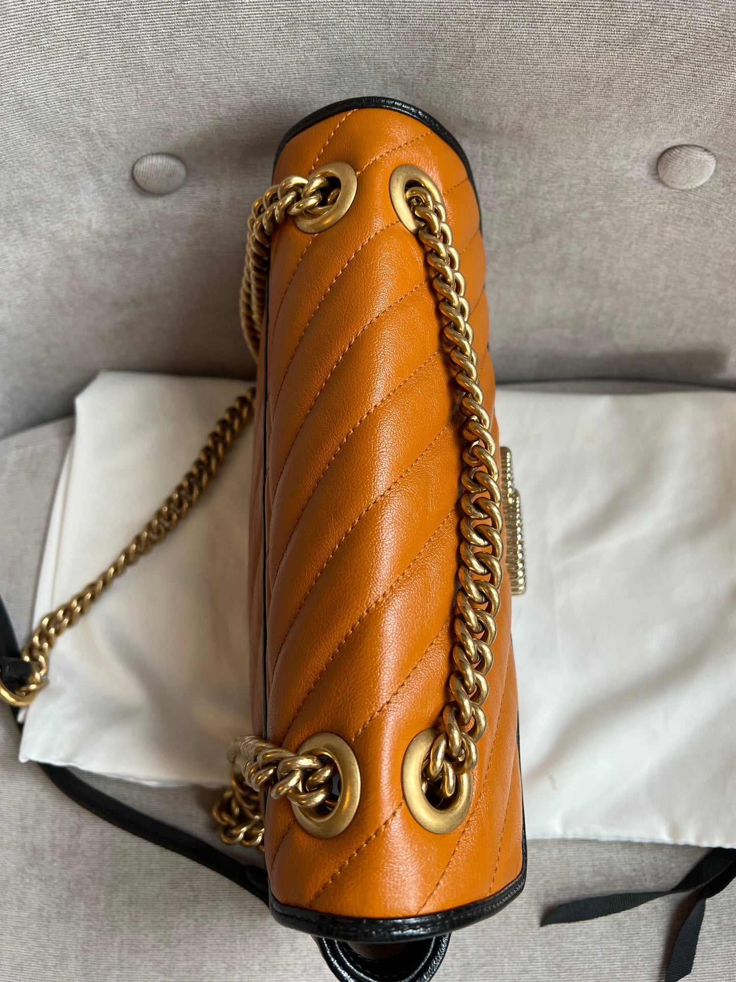 Gucci GG Torchon Tan Marmont Small Shoulder Bag