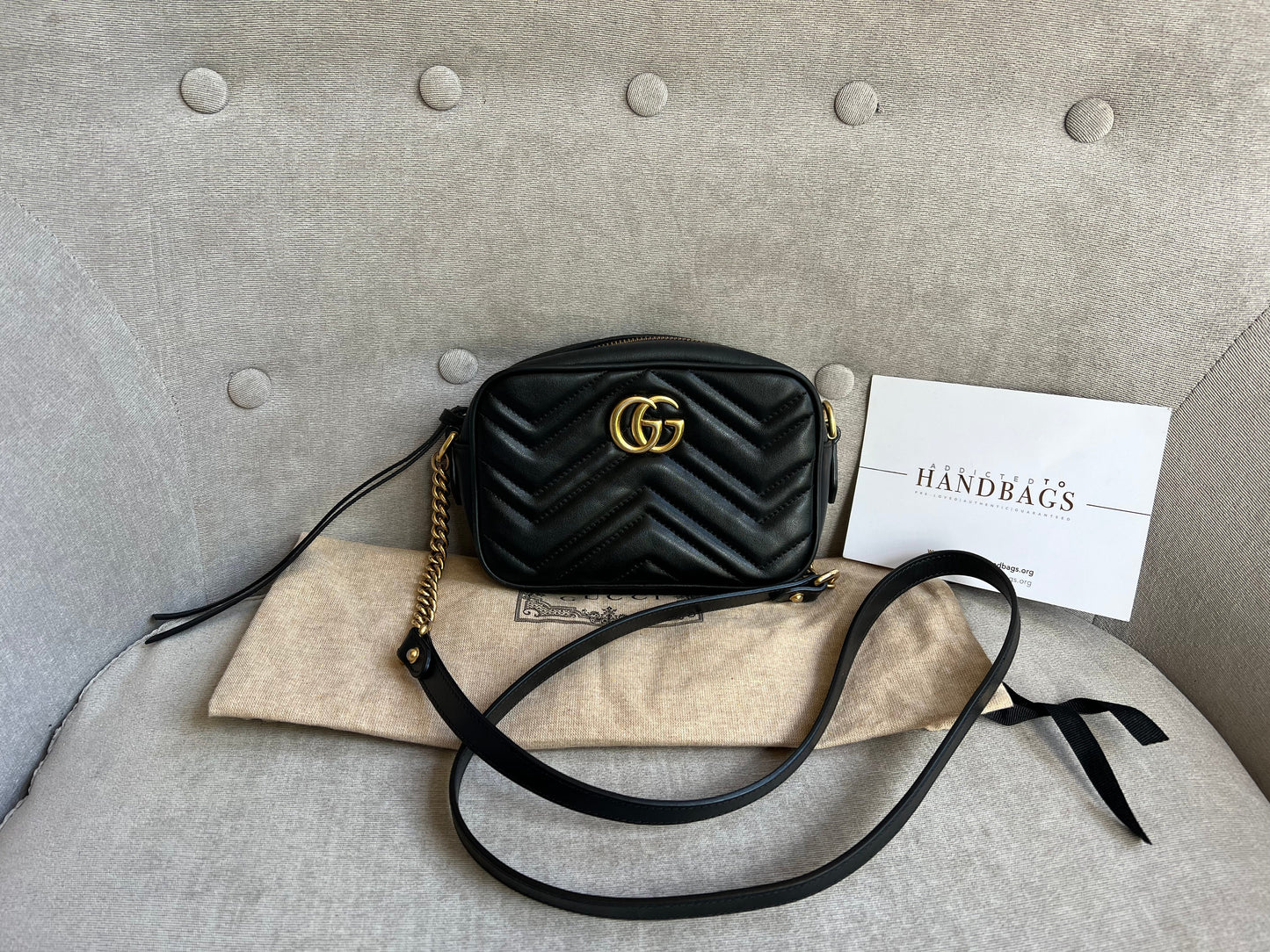 Gucci GG Black Marmont Mini Shoulder Bag