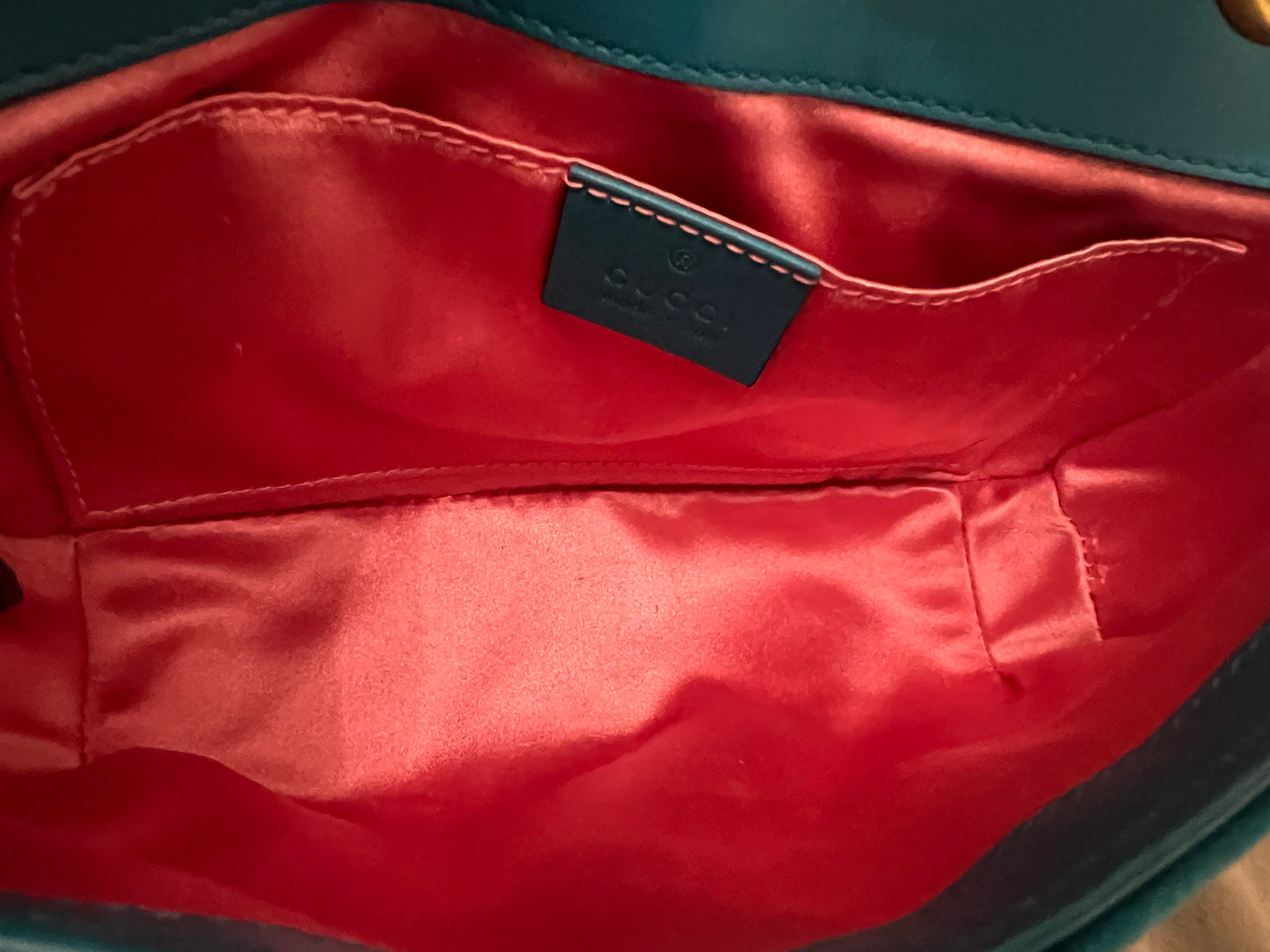 Gucci GG Mini Velvet Marmont Mini Shoulder Bag