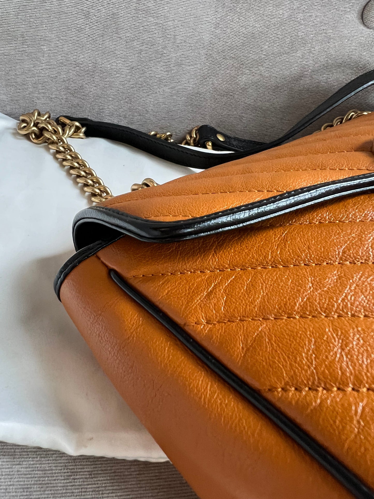 Gucci GG Torchon Tan Marmont Small Shoulder Bag
