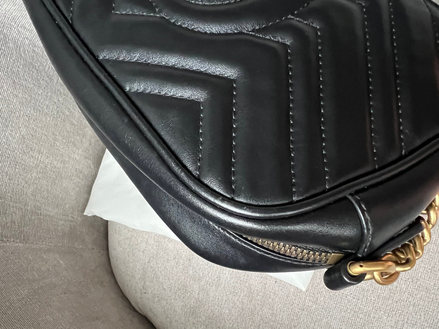 Gucci GG Black Marmont Small Shoulder Bag