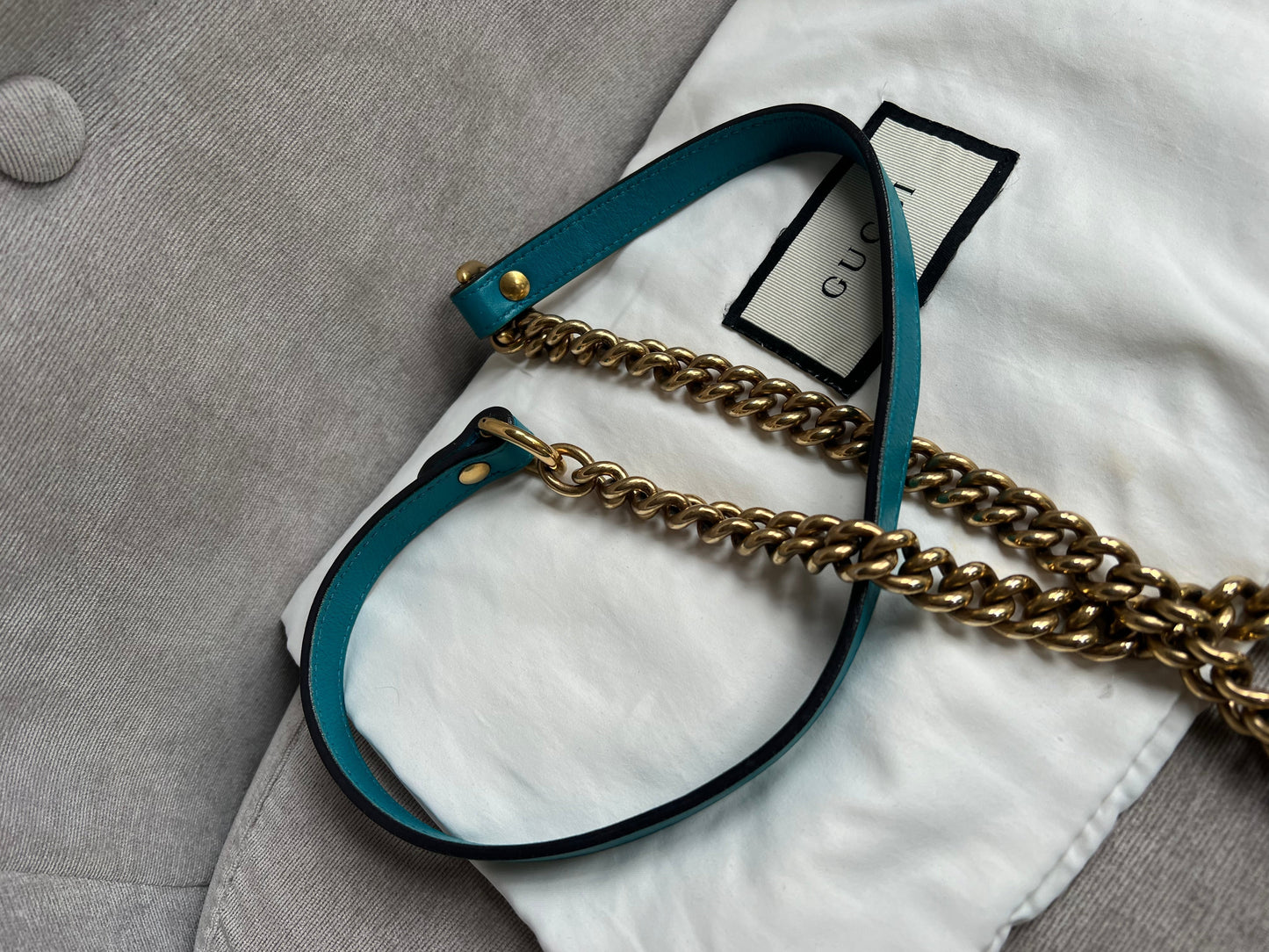 Gucci GG Mini Velvet Marmont Mini Shoulder Bag