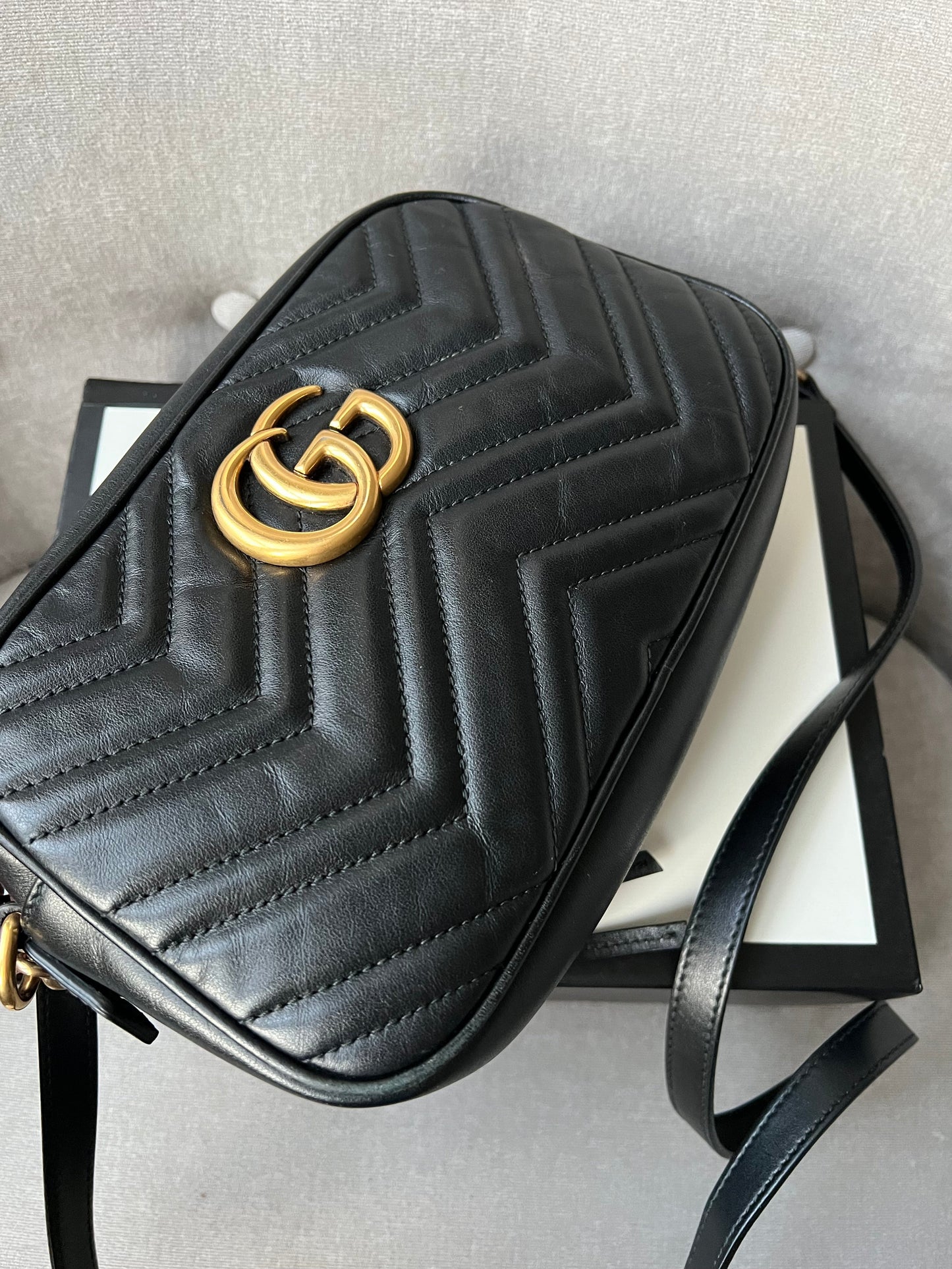 Gucci GG Black Marmont Small Shoulder Bag (RRP £1250)