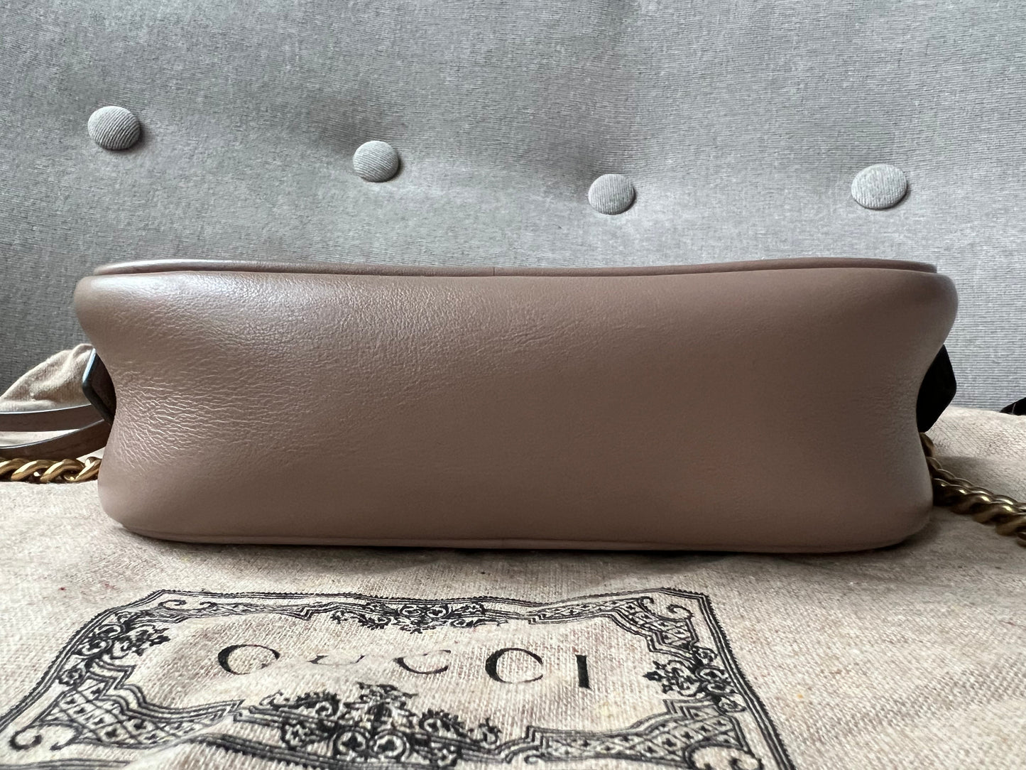 Gucci GG Dusty Pink Marmont Mini Shoulder Bag (RRP £1,160)