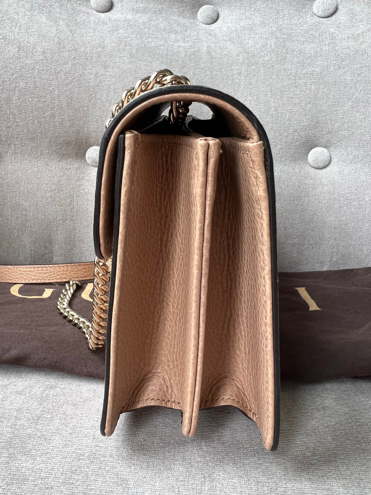 Gucci Interlocking GG Beige Small Shoulder Bag