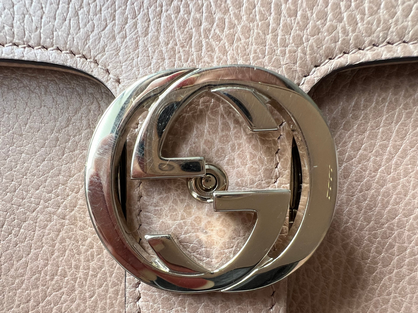Gucci Interlocking GG Beige Small Shoulder Bag