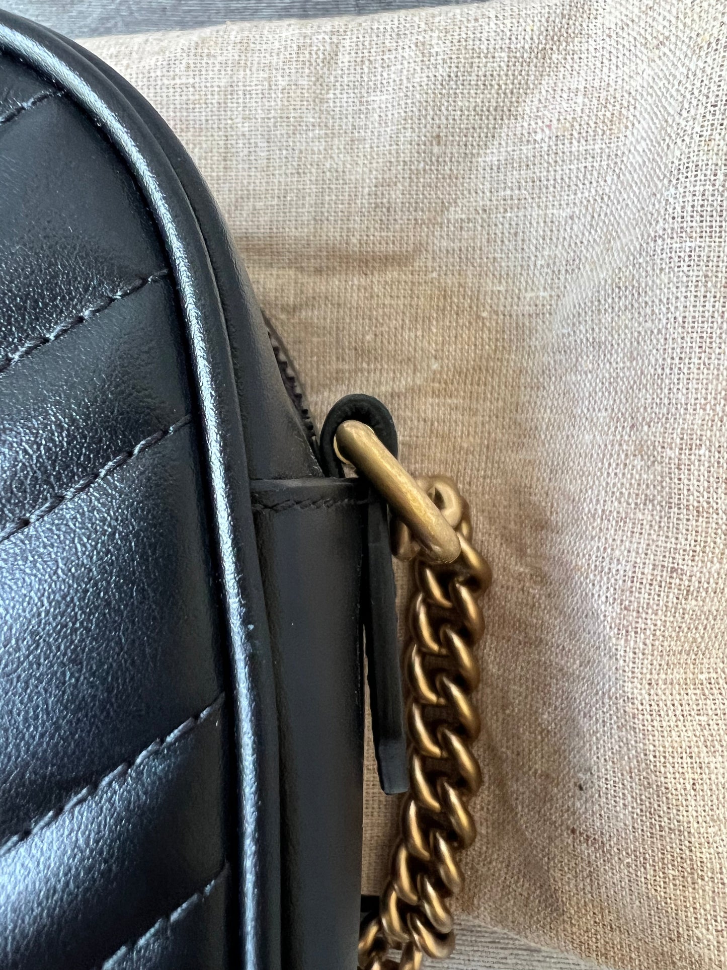 Gucci GG Black Marmont Small Shoulder Bag