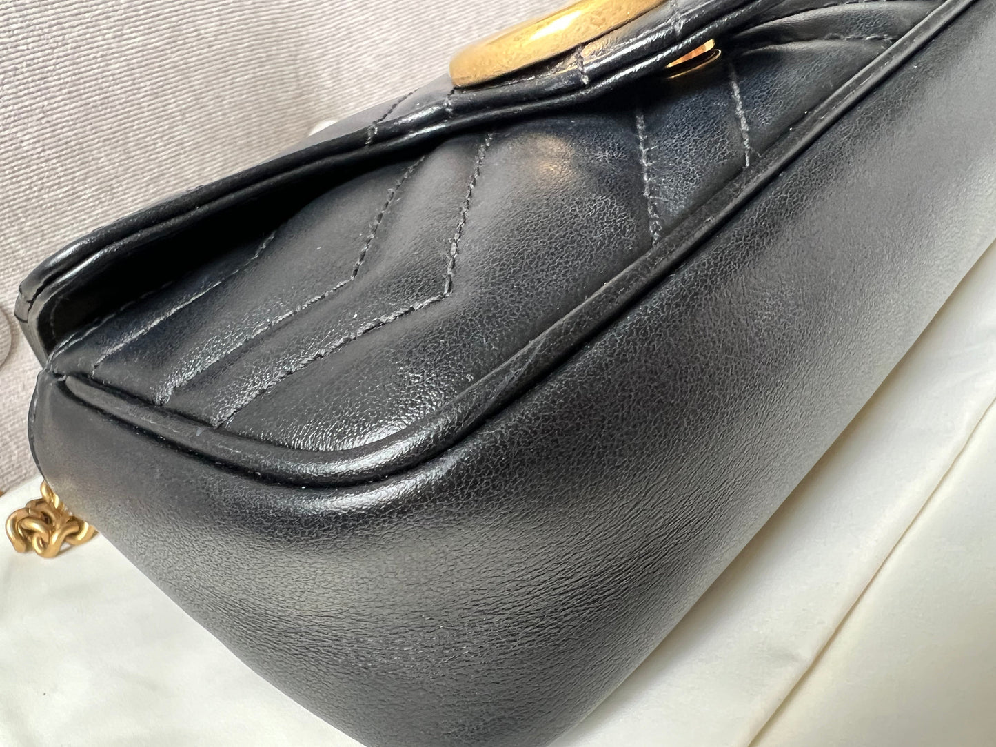 Gucci GG Black Marmont Super Mini Shoulder Bag