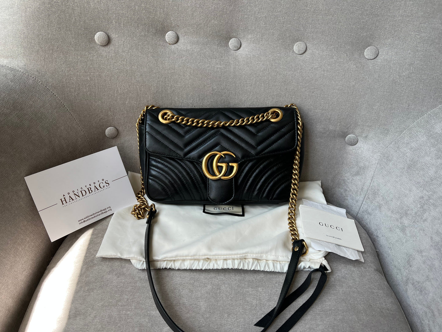 Gucci GG Black Marmont Small Shoulder Bag (RRP £1800)