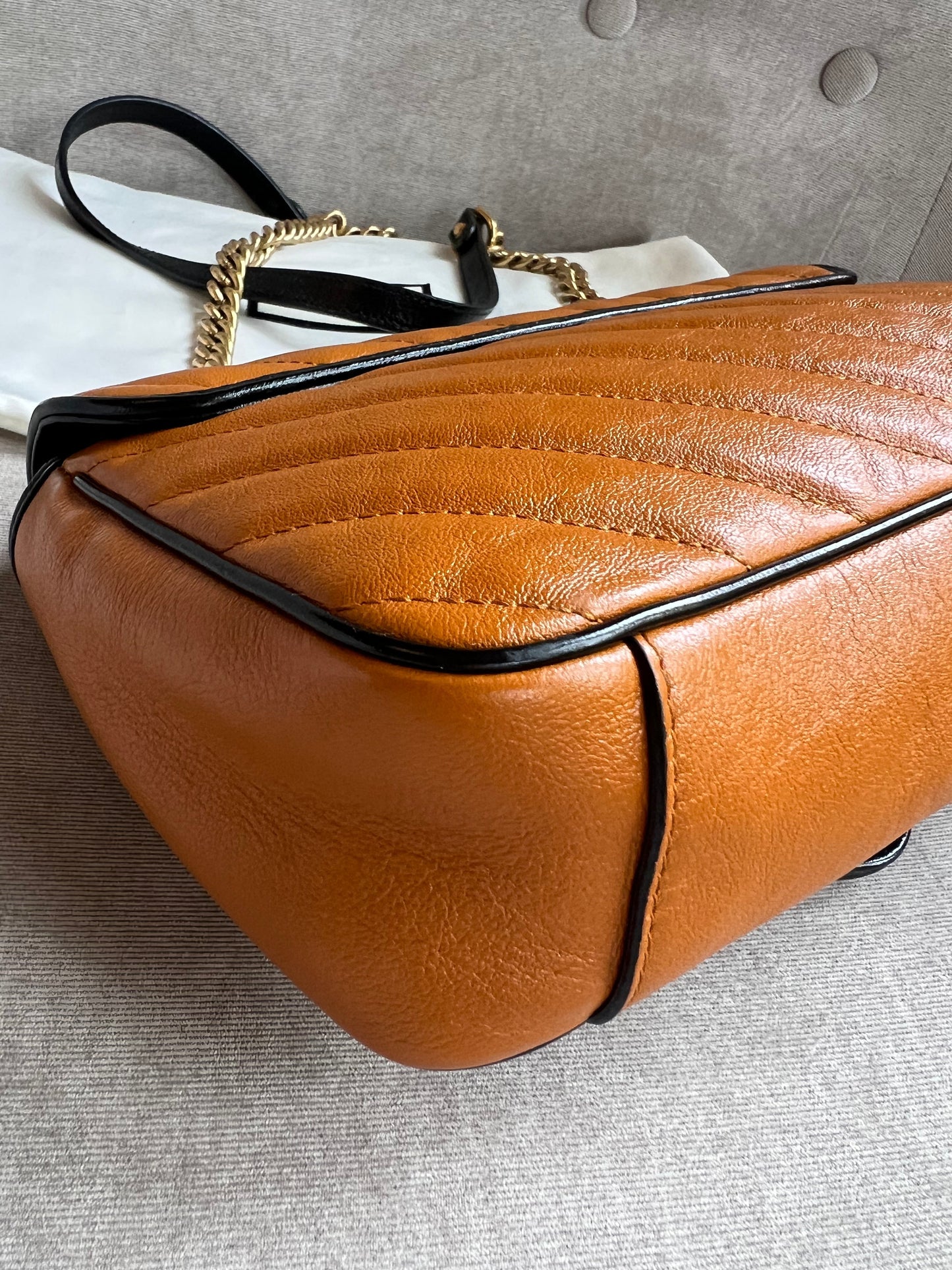 Gucci GG Torchon Tan Marmont Small Shoulder Bag