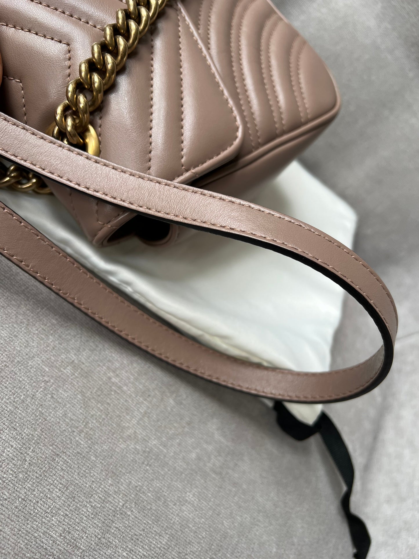 Gucci GG Dusty Pink Marmont Small Shoulder Bag (RRP £1800)