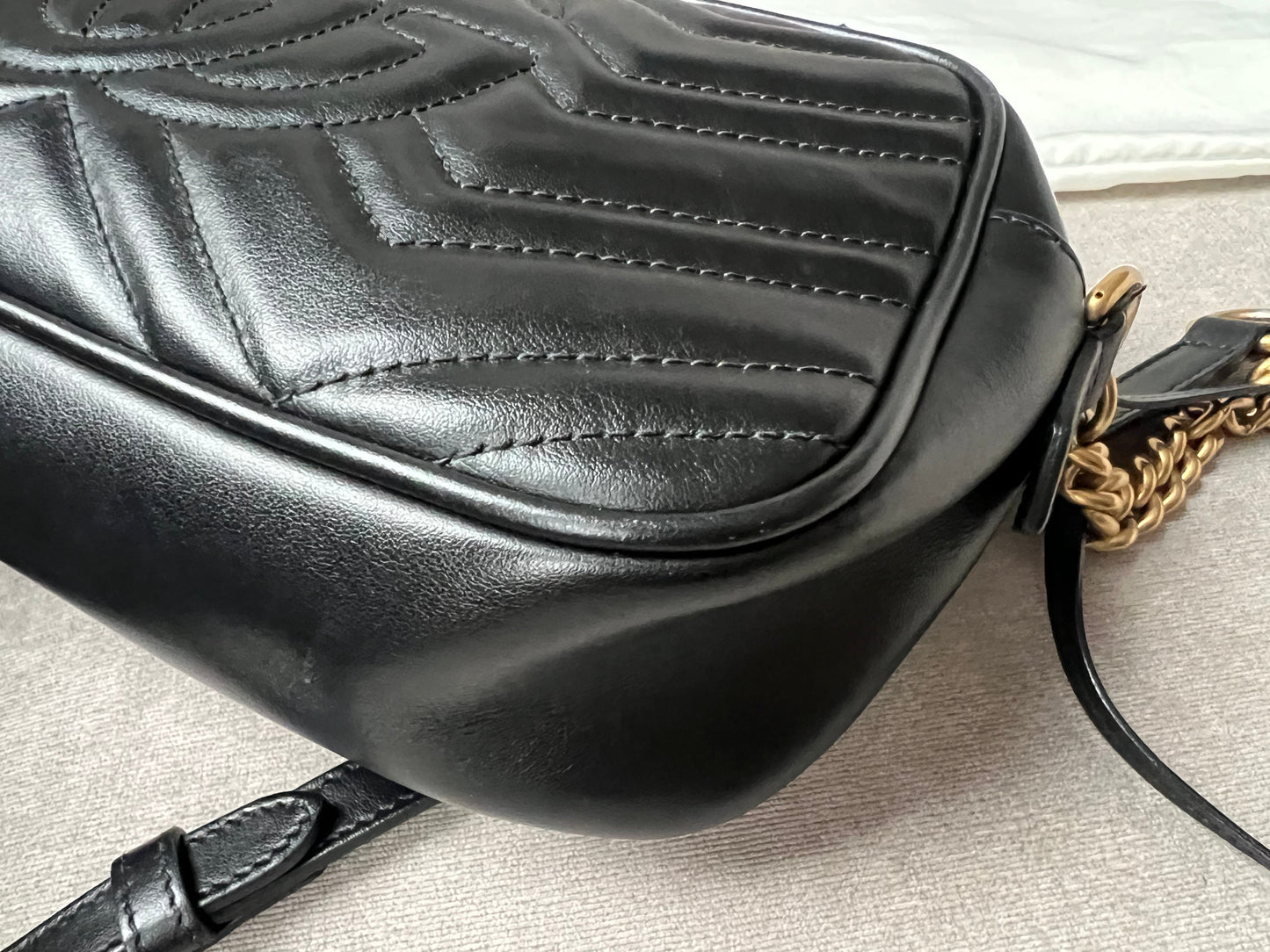Gucci GG Black Marmont Small Shoulder Bag