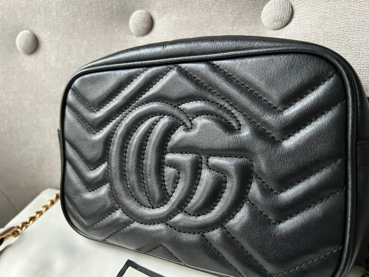 Gucci GG Black Marmont Mini Shoulder Bag (RRP £1,160)