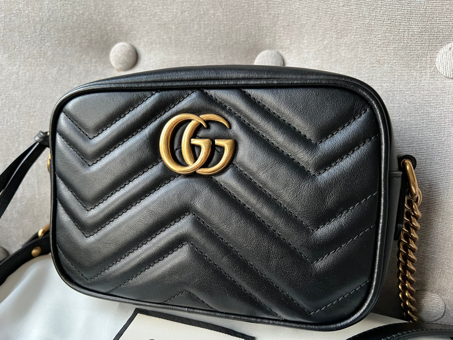 Gucci GG Black Marmont Mini Shoulder Bag (RRP £1,160)