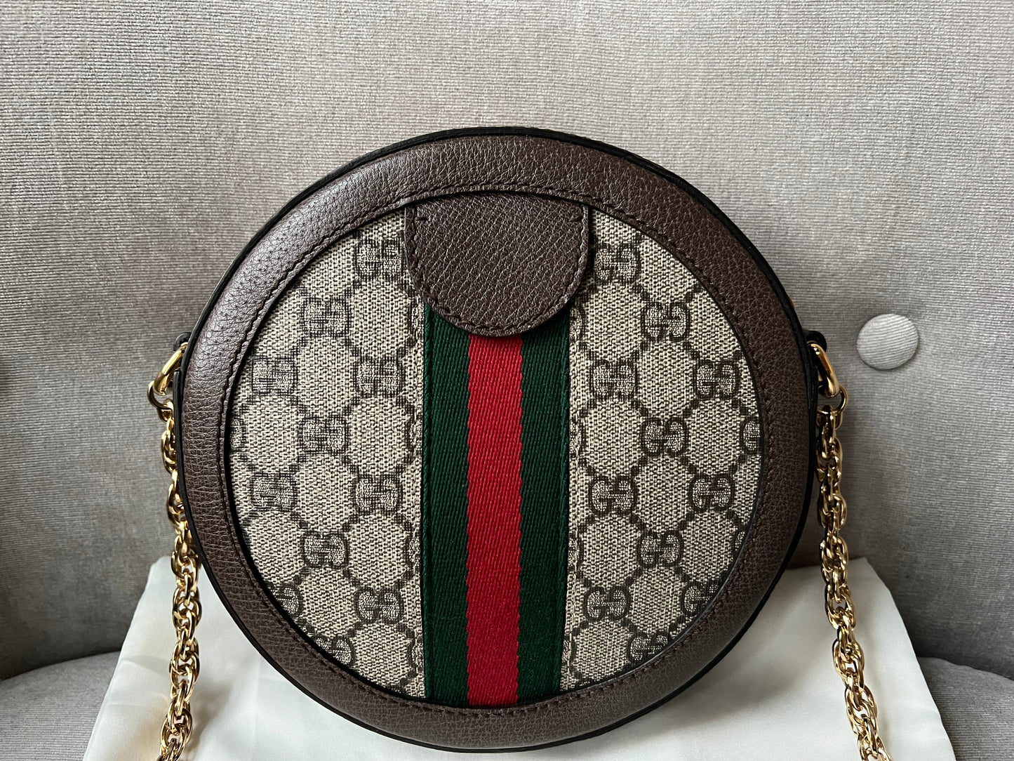 Gucci GG Ophidia Mini GG Round Shoulder Bag (RRP £1,160)