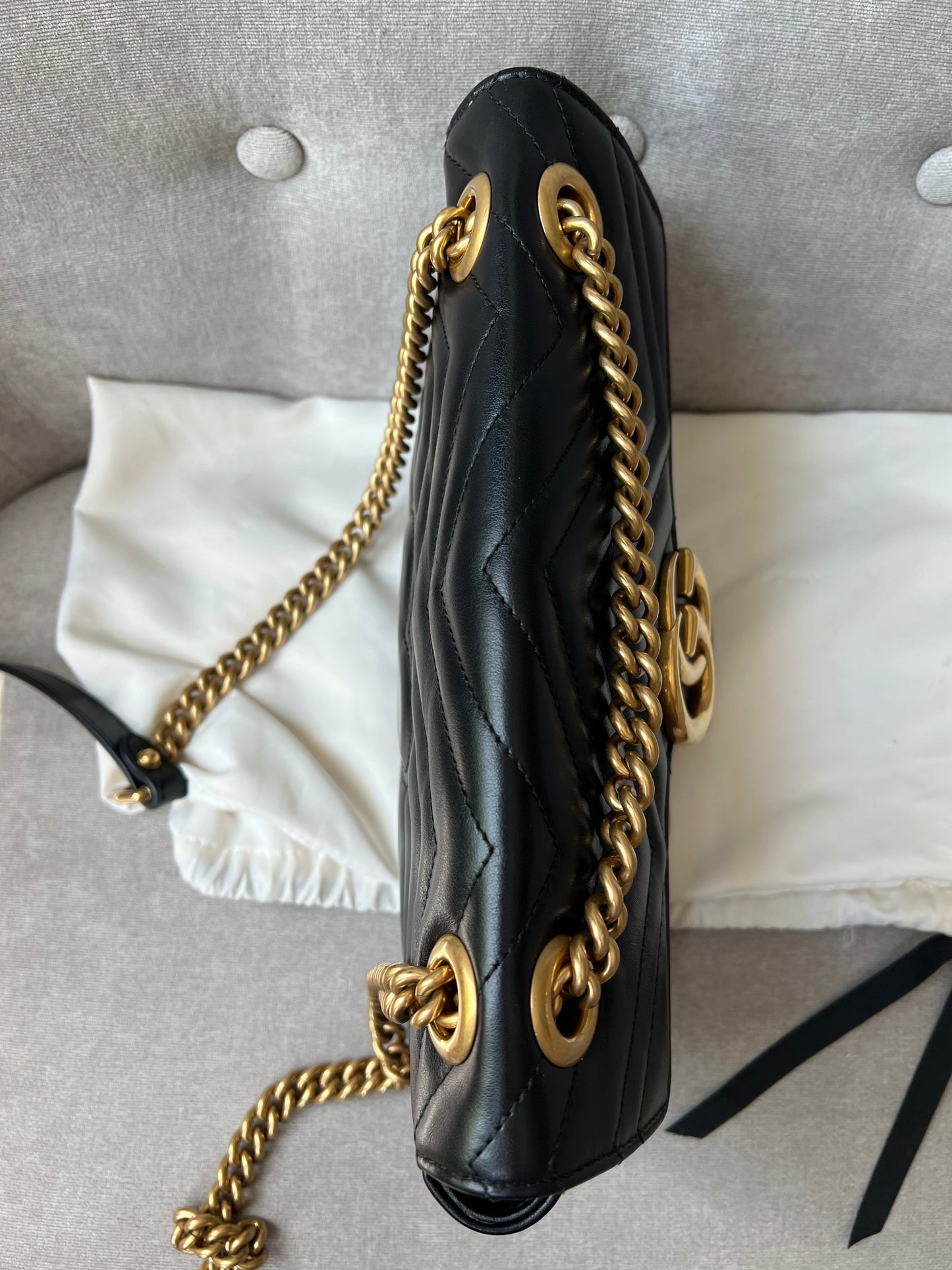 Gucci GG Black Marmont Small Shoulder Bag (RRP £1800)