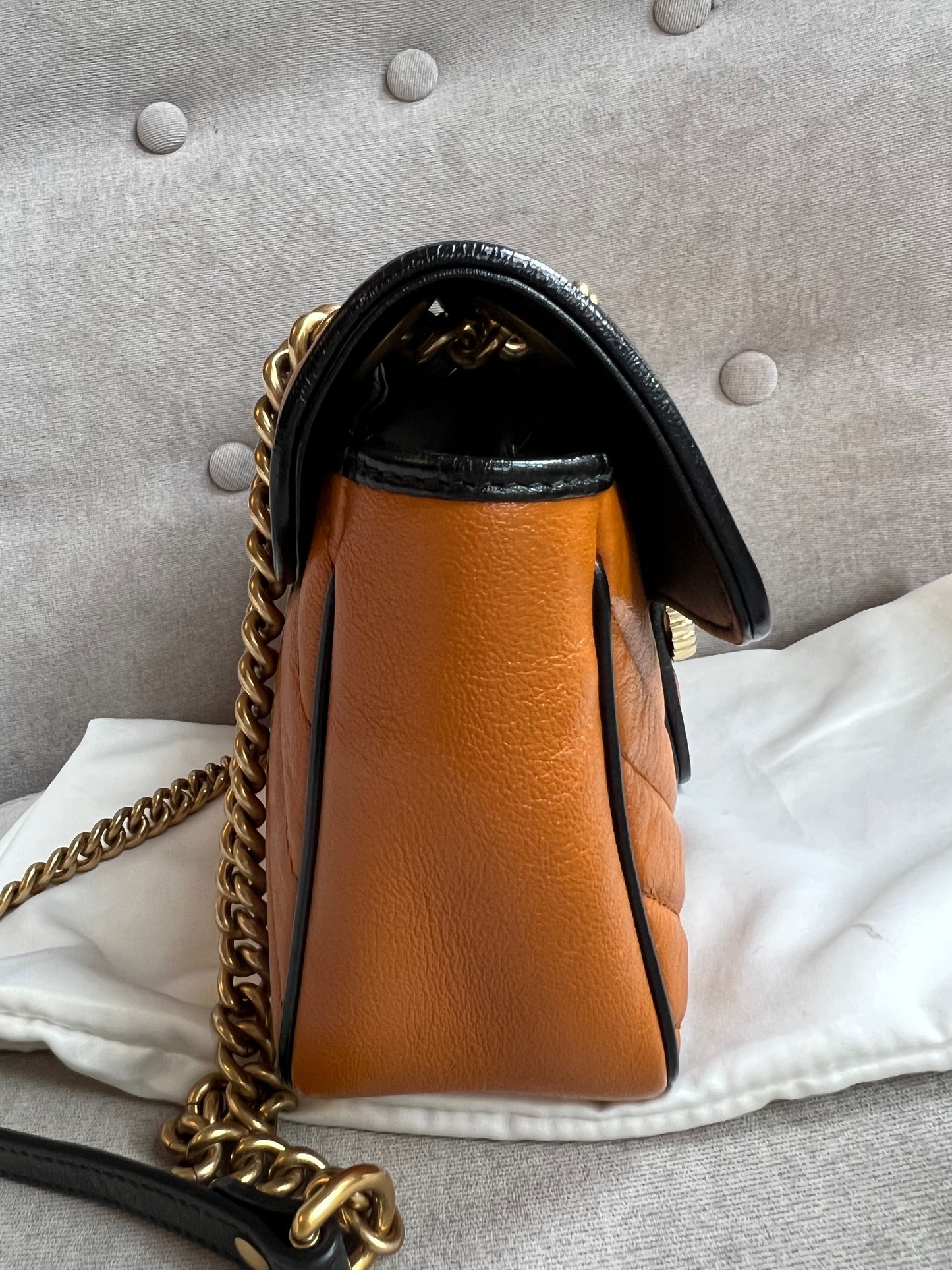 Gucci GG Torchon Tan Marmont Small Shoulder Bag